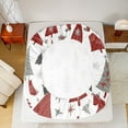 thumbnail image 5 of jejeloiu Cartoon Xmas Tree Twin Sheet Sets,Merry Christmas Twin Fitted Sheet,Red Gray White Flat Sheet For Girls Kids,Super Cozy Room Decor,3 Pieces, 5 of 7