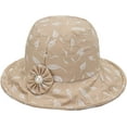 thumbnail image 6 of CoCopeaunts Summer Bucket Hat for Women White Pearl Decorated Beach Outdoor Travel Sunscreen Cotton Foldable Ladies Bucket Cap, 6 of 8