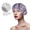 thumbnail image 5 of Mandala Boho Pattern Shower Cap, Double Layers Shower Cap Rreusable Waterproof, Elastic Bathing Hair Hat for Women, Washable Hair Cap for All Hair Lengths, 5 of 5