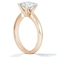 thumbnail image 3 of Square Cut Forever ONE D-E-F Moissanite 4-Prong Solitaire Engagement Ring in 14k Rose Gold, 3 of 4