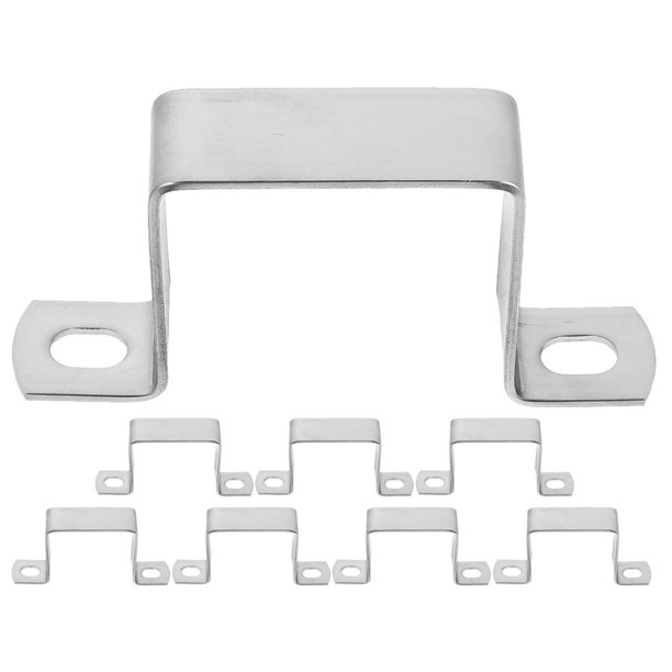 8 abrazaderas de tubo cuadradas, soporte de montaje de tubo, base de soporte de tubo