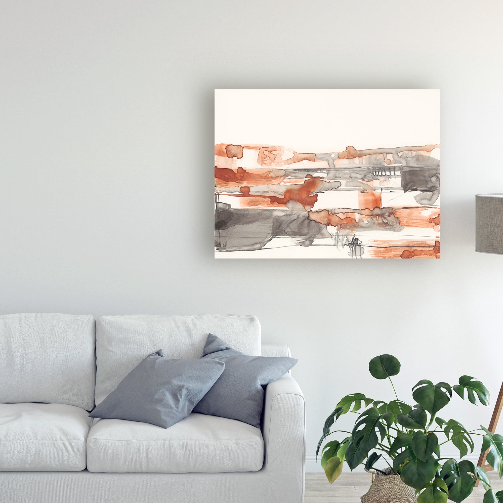 Trademark Fine Art 'Terra Cotta Lines I' Canvas Art by Jennifer Goldberger