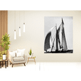 thumbnail image 2 of 25" Black and White Sailboat Giclee Wrap Canvas Wall Art, 2 of 3
