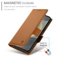 thumbnail image 4 of Allytechgroup Versatile Wallet Case for Samsung Galaxy  S24 FE, Stylish Flip Cover with Card Slots RFID Blocking Phone Case for Women Men, Brown, 4 of 6