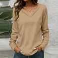 thumbnail image 2 of Women Fashion Casual Long Sleeve Solid Color Tops Shirts Blouses Tops Mint Green Women Blending Shirts Women Shirts(XXXL), 2 of 6