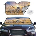 thumbnail image 3 of Lsque Wildlife Protection Car Windshield Sun Shade | Accordion Folding Style Auto Shade for Car Truck SUV Van | Blocks UV Rays Sun Visor Protector | Small, 3 of 7