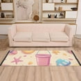 thumbnail image 2 of Yayeee Runner Rug for Bedroom 2'x6' Machine Washable Hallway Non Slip Mat, Blue Beach Toys Pattern, 2 of 8