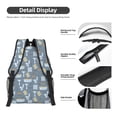 thumbnail image 4 of Yiaed Blue Bathroom Print School Backpack College Backpack Daypacks for Students High School Spacious and Durable Daypack for Work and Travel-One Size, 4 of 6