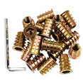 thumbnail image 1 of 500Pcs M6 x 15mm Furniture Screw in Nut Threaded Wood Inserts Bolt Fastener Connector Hex Socket Drive, 1 of 7