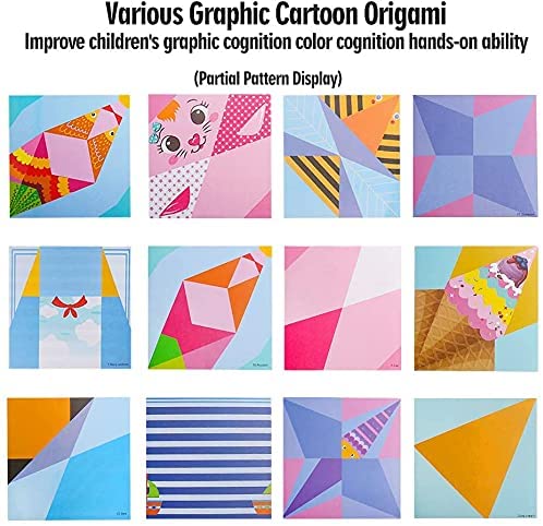 Shretilre Origami Paper kit for Kids, Paper Crafts for Kids 8-12 Years Old 144 Double-Sided Vivid Origami Items 5.5-inch kit, with Craft Instruction Book (72 Sets) - image 4 of 8