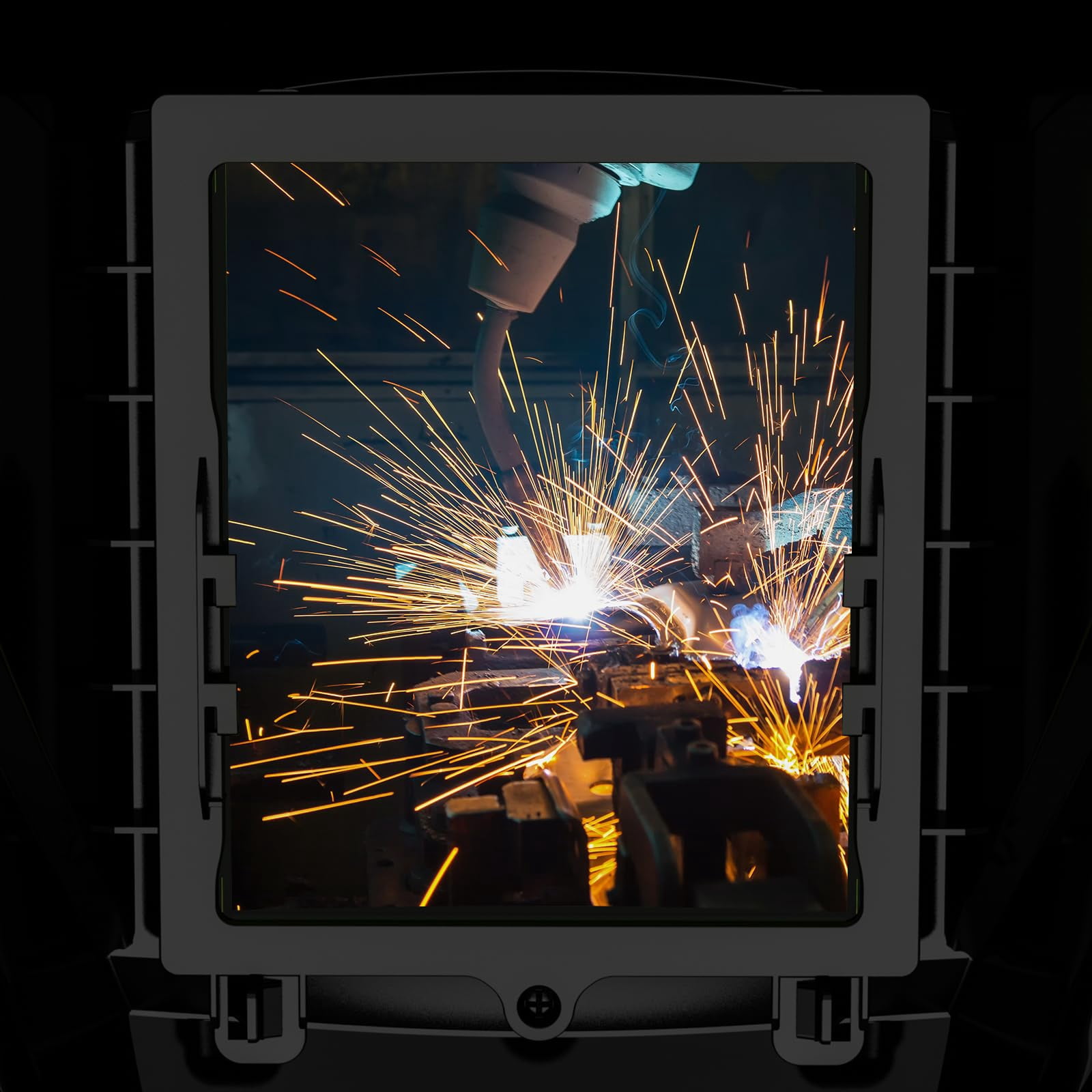 TRQWH Laser Welding Helmet OD8+ 190nm-450nm&900nm-1100nm Large Viewing Laser Safety Helmet Protective Mask Eye Protection for Laser Welding/Laser Cutting/Laser Cleaning/Laser Marking