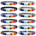 thumbnail image 2 of Pulseras y brazaletes de Chakra de piedra Natural para hombres, pulsera de equilibrio de Yoga, abalorio Ojo de Tigre, Nueva joyería de oración de Buda, 2 of 4