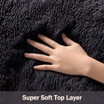 thumbnail image 5 of BERTHMEER 4'x6' Fluffy Area Rugs for Bedroom Living Room Dinning Room Plush Pile Soft Geometric Modern Indoor Carpets Rugs, Black White, 5 of 7