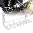 thumbnail image 2 of BIMZUC Under Desk Cable Tray 40.5cm Steel Wire Management Organizer – Strong Load Bearing, Easy Install, Safe & Space‑Saving for Office & Home, 2 of 6