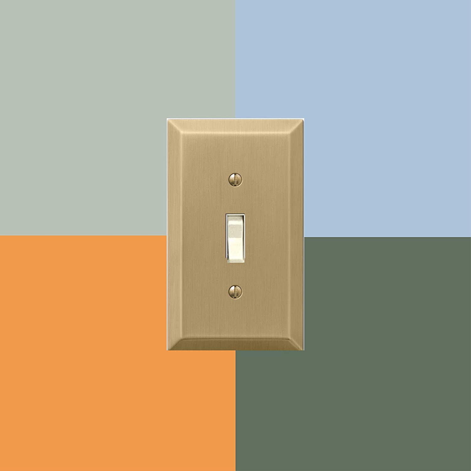 Amerelle 163DBZ Moderne Wallplate 1 Duplex Steel Brushed Bronze 1-Pack
