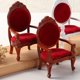 thumbnail image 4 of Mini modelo de sillón no tóxico 1/12 de madera hecho a mano para casa de muñecas (rojo) Ehuebsd libre de BPA, 4 of 6
