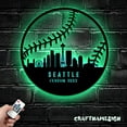 thumbnail image 5 of Craftnamesign Custom US Skyline Baseball Metal Wall Art, Personalized Softball Player Name Sign, 5 of 5