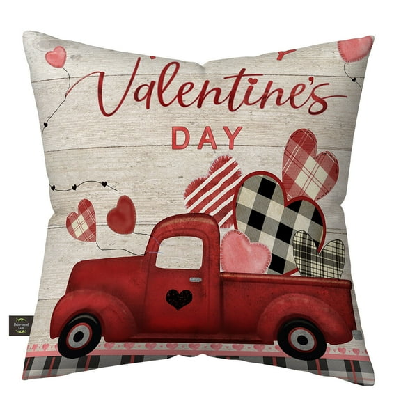 Briarwood Lane Valentine's Love Pickup Burlap Indoor/Outdoor Pillow