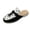 Womens Sandal - Black, variant on Slippers for Women Closed Toe Mule Loafer Slides Polka Dot Vamp Contrast Suede Trim Tassel Detail Slip On Flat Shoes Low Profile House Footwear