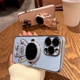 thumbnail image 2 of Compatible with iPhone 13 Pro Max Electroplated Case Women Girls Plating Astronaut Hidden Stand Case Camera Lens Protection Soft Silicone Case for iPhone 13 Pro Max 5g 6.7 inch(Pink), 2 of 10