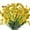Yellow, variant on ZOELNIC Artificial Flowers Outdoor 6 Bundles UV Resistant Fake Flowers for Outside No Fade Faux Plastic Plants Garden Porch Window Box Decorating (Yellow)