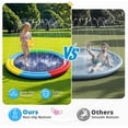 thumbnail image 3 of Splash Pad for Kids & Dogs, 78" Extra Large Non-Slip Thicker Sprinkler Mat, Backyard Outdoor Lawn Water Toys, Durable Summer Fountain Play Pool Gifts for Toddlers, Children & Pets, 3 of 7