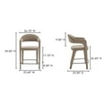 thumbnail image 7 of Moe's Home Collection Martens Counter Stool Fabric Brown, 7 of 7