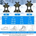 thumbnail image 2 of Ice Snow Cleats for Shoes Boots,Walk Traction Cleats Rubber Crampons Anti Slip Winter Ice Cleat Slip-on Stretch Footwear for Women Men Kids 10-Stud, 2 of 13