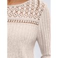 thumbnail image 4 of Camisa de Larga con Encaje para Mujer, Top de Otoño, Moda Elegante, Informal, Tipo Túnica, Suéter, Ropa de . Albaricoque L, 4 of 8