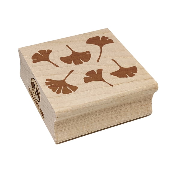 Gingko Leaves Square Rubber Stamp Stamping Scrapbooking Crafting - Medium 1.75in