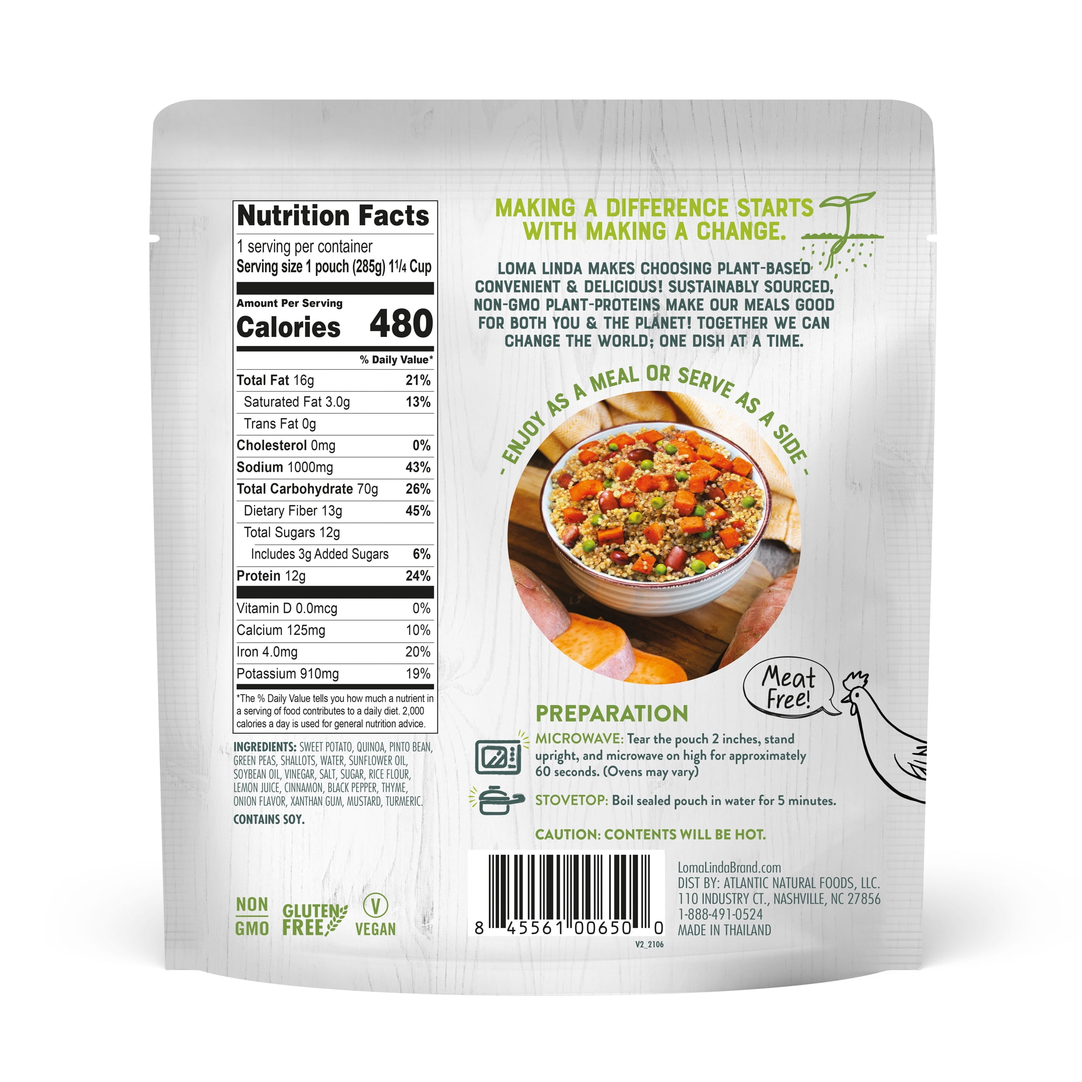 (4 pack) Loma Linda Sweet Potato Harvest Bowl, 10oz