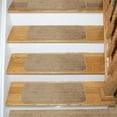 thumbnail image 5 of Ottomanson Plush Washable Non-Slip Rubberback Solid 9" x 26" Indoor Stair Treads, 14 Pack, Camel, 5 of 12