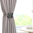 thumbnail image 3 of Vintage Black-Silver Magnetic Curtain Tiebacks (Resin) for Window Drapery - Set of 2, 3 of 4