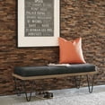 thumbnail image 2 of Chad Denim Upholstered Accent Bench Dark Blue, 2 of 6