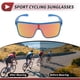thumbnail image 3 of 1 juego de gafas de motocicleta anti-reflejo Tri-Acetato de Celulosa TR90 UV400 gafas de ciclismo lente roja marco azul rojo negro, 3 of 6