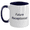 White/Navy, variant on Funny Future Receptionist Quote Two Tone Coffee Mugs Gifts from Mom on Mother's Day, Gifts for Receptionist