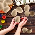 thumbnail image 6 of Artrylin 20Pcs DIY Paper Mache Easter Eggs,3.1"x2.1"Durable Easter Eggs Empty,Cardboard Easter Eggs,Paint Your Own Paper Mache Eggs for Easter Party Gifts Basket Filler Classroom Crafts (Brown), 6 of 7