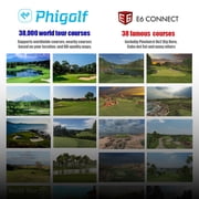 PHIGOLF2 Flex Golf Simulators for Home with Retractable Swing Stick, Golf Swing Trainer with Motion Sensor & 3D Swing Analysis, Compatible E6 Connect APP, Works with Smartdevices