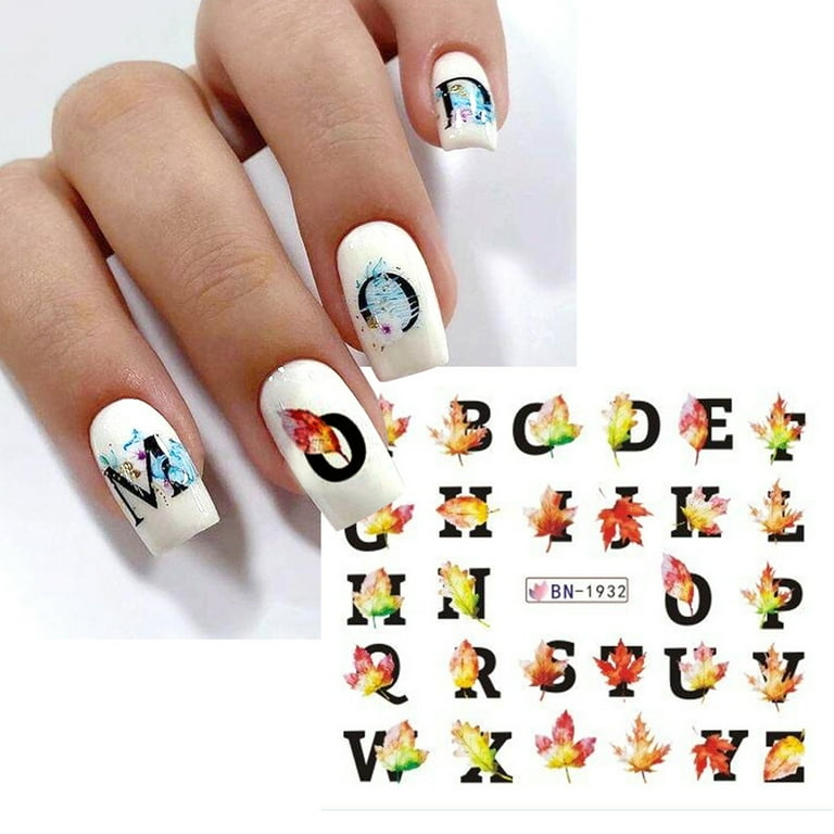 Autumn Nails Dried Flowers and Fruits Stickers