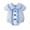 Blue, variant on MEZZALL Girls Short Sleeve Floral Prints Romper Ruffles Bodysuits Clothes, Blue, 3-6 Months