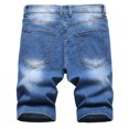 thumbnail image 5 of LZLER Men Stretchy Jean Shorts Casual Denim Shorts with Hole, 5 of 6