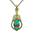 thumbnail image 1 of Collier Gagnant Gagnant Poulet Souper Bijou Guitare Antique Pendentif Musique, 1 of 3