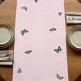 thumbnail image 5 of Table Runners 70 Inches Long Dress Scarves, Watercolor Floral Farmhouse Coffee/Dining/Kitchen Table Decor, Holiday Table Runner, Spring Lavender Daisy Butterflies Pink 13x70 Inch, 5 of 9