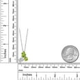 thumbnail image 4 of 925 Silver and 10K Yellow Gold Peridot and Lab Grown Diamond 3 Stone Pendant Necklace for Women | 2.34 Cttw | August Birthstone | Pear Shape 8X6MM | Oval 7X5MM | Round 5MM | with 18 inch Chain, 4 of 4