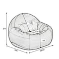 thumbnail image 7 of Bean Bag Chair with Filling, Tufted Fluffy Bean Bag Sofa with Memory Foam for the Living Room, Halls of Residence and Flats (Gray), 7 of 7
