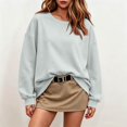 thumbnail image 2 of Womens Sweatshirts No Hood Oversized Crewneck Pullover Long Sleeve Tops | Fall Sweatshirts For Women 2026 Crew Neck Hoodie Pullover Fleece Plain Comfy Cozy Casual Travel Clothes,L, 2 of 8