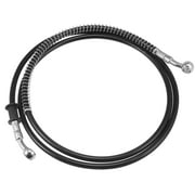 62.99" Length 10mm ID Motorcycle Hydraulic Brake Line Oil Hose Pipe Stainless Steel Braided Cable for ATV Black