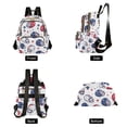 thumbnail image 4 of FORMRS Mini Backpack Purse for Women Quilted Travel Daypack Casual Shoulder Bag, Cartoon American Football Helmets, 4 of 7