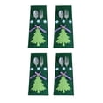 thumbnail image 1 of EGNMCR Christmas Decorations, Christmas Gifts Christmas Decorations Table Tableware Set Hotel Tableware Set Christmas Tree Knife And Fork Bag 4 fork storage, 1 of 6