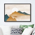 thumbnail image 2 of PixonSign Framed Canvas Print Wall Art Set Rustic Tan Mountain Range Valley Nature Wilderness Illustrations Modern Art Farmhouse/Country Landscape - 16"x24" Black, 2 of 5